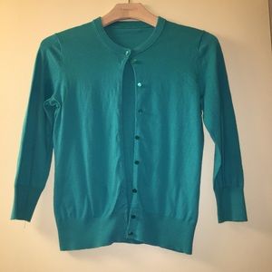 J.Crew Blue Green/ Teal Cardigan